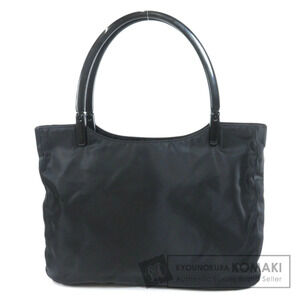 Prada Tessuto tote Shoulder bag black acrylic handles